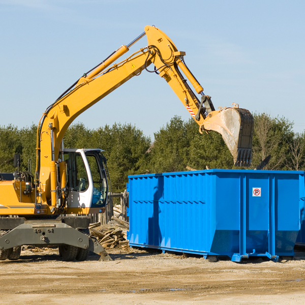 are there any restrictions on where a residential dumpster can be placed in Warnock OH